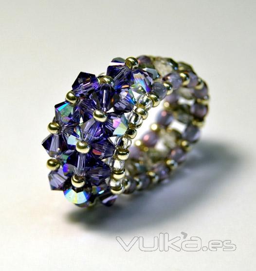 anillo con cristal swarovski