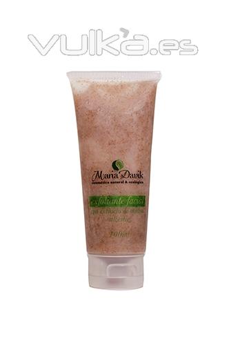 exfoliante facial con aloe vera, extracto de maz, de malva silvestre, de melisa, calndula....     