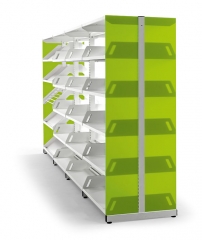 estanteria biblioteca gama de colores
