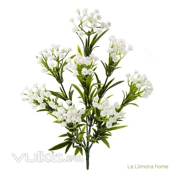 Planta flores bush gypsophila artificial blanca 45 - La Llimona home