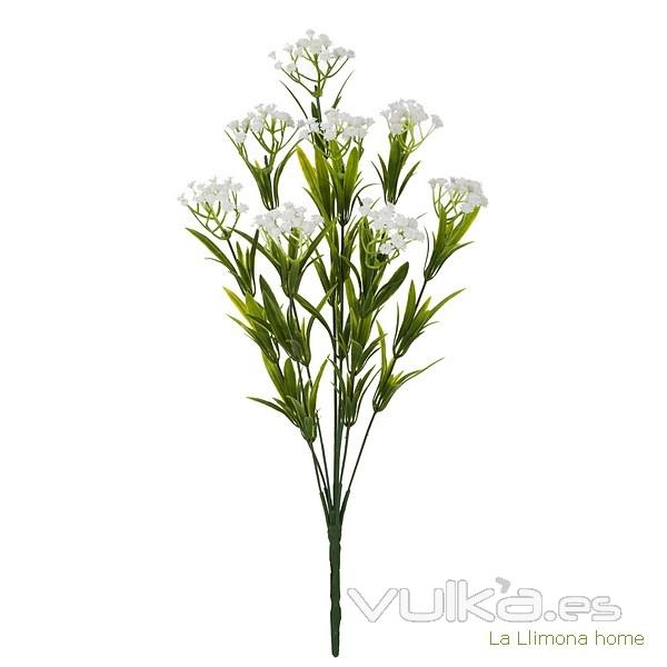 Planta flores bush gypsophila artificial blanca 45 1 - La Llimona home