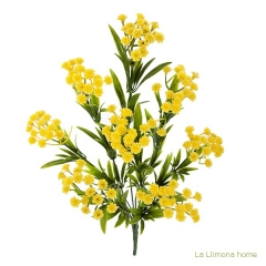 Planta flores bush gypsophila artificial amarilla 45 - la llimona home