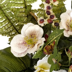 Ramo artificial flores orqudeas cymbidium crema con hojas 49 1 - la llimona home