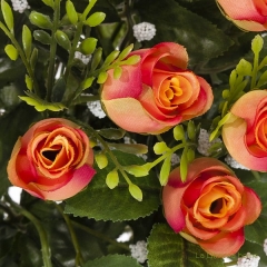 Todos los santos. ramo artificial flores rosas pitimini naranjas 52 1 - la llimona home