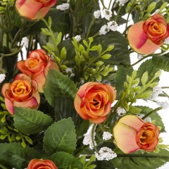 Todos los santos. ramo artificial flores rosas pitimini naranjas 52 3 - la llimona home