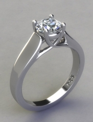 Solitario plata rodiada