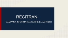 RECITRAN Campaa Informativa sobre el Amianto Ayuntamientos