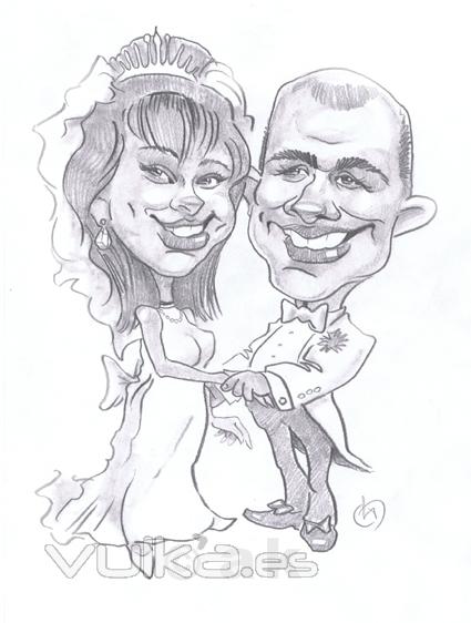 caricaturas de boda Mallorca