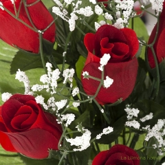 Todos los santos ramo artificial flores rosas color rojo con gypsophilas 38 2 - la llimona home