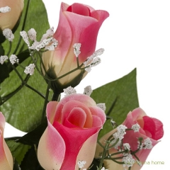 Todos los santos ramo artificial flores rosas color rosa con gypsophilas 38 1 - la llimona home