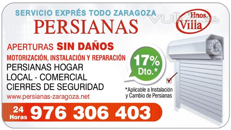 Descuento del 17% en instalación y cambio de persianas