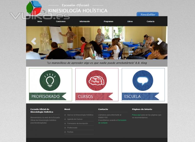 Diseo de la pgina web de la Escuela Kineholstica