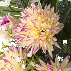 Todos los santos ramo artificial flores crisantemos con rosas malvas 60 1 - la llimona home