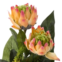 Todos los santos ramo artificial flores magnolias salmon con hojas 52 1 - la llimona home