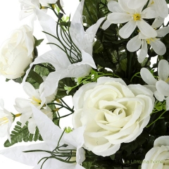 Todos los santos. ramo artificial flores camelias blancas con liliums 60 2 - la llimona home