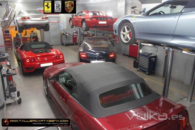 TALLER FERRARI MASERATI LAMBORGHINI PORSCHE MUSTANG CORVETTE CARTAGENA MURCIA