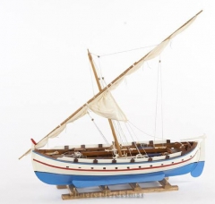 Maqueta de barca de pesca palangrera llaud vela latina