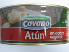 Atún en aceite vegetal 1 Kg Cavano.