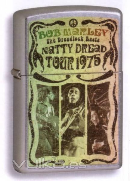 Zippo Lighter Bob Marley Natty Dread 75 Tour Street Chrome 