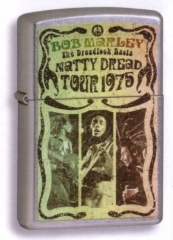 Zippo lighter bob marley natty dread 75 tour street chrome