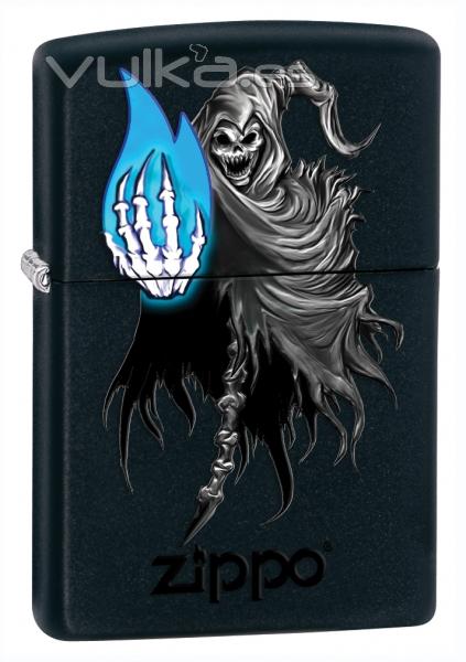 Zippo Lighter Zippo Ghostly Flame Black Matte