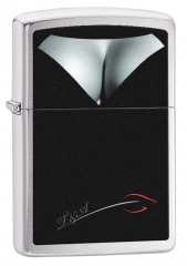 Zippo lighter bs decollettage brushed chrome