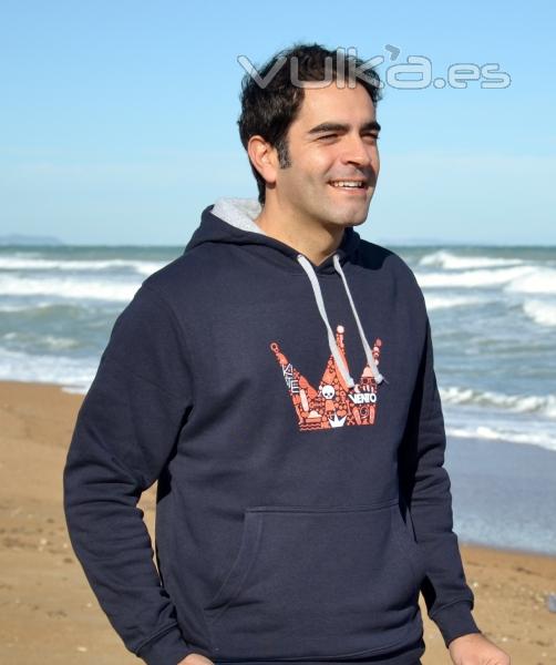 Sudadera Azul Marino Corona Vento kitewear