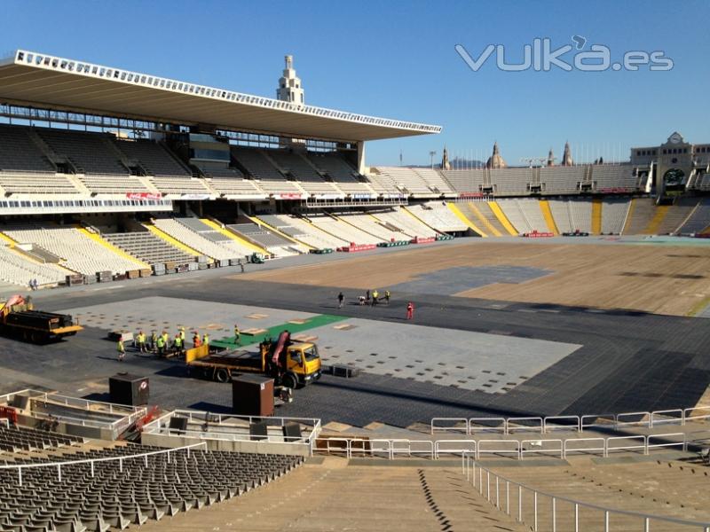 Proteccin de csped en Estadios