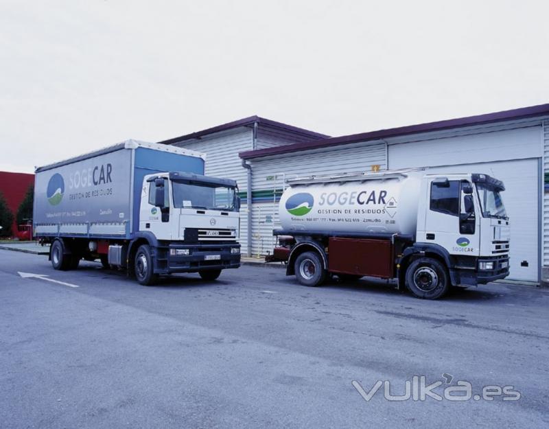SOGECAR -  Camiones destinados al servicio de recogida de productos para la empresa.