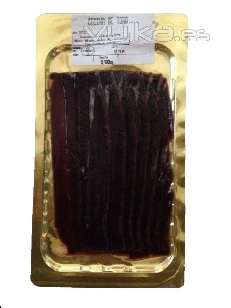 cecina de toro loncheada en formato de 0.100 kg 3,45 euros