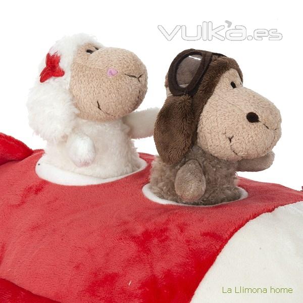 Nici oveja Jolly Sue y Dean con avin peluches 1 - La Llimona home