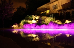 piscinas de obra con iluminación