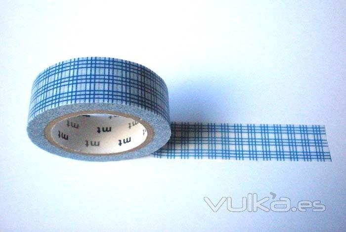 Washi Tape marca MT, modelo Gales Azul