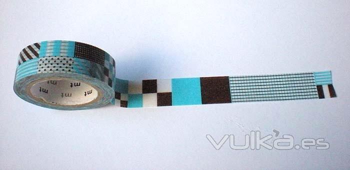 Washi Tape marca MT, modelo Mix Blue