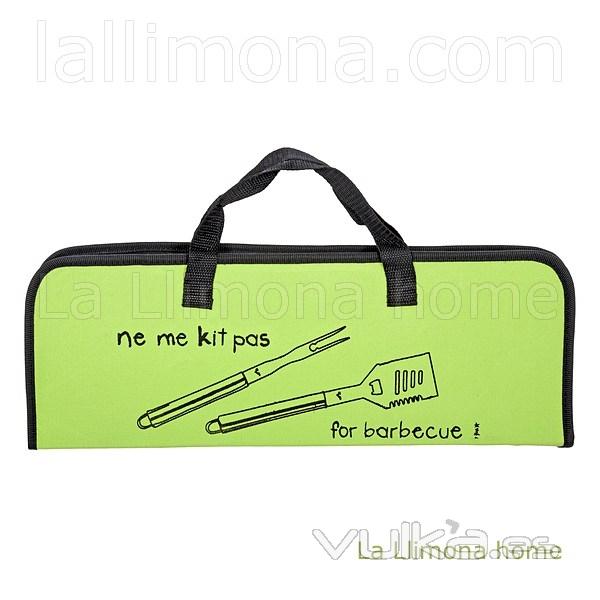 Gifts. Estuche con kit utensilios barbacoa verde - La Llimona home