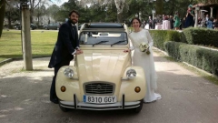 Estos novios eligieron el Citroen 2CV. Está impecable!!!