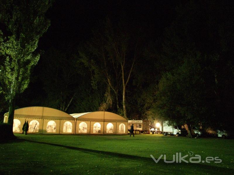 CARPA CON ILUMUNACION PARA EVENTO NOCHE 