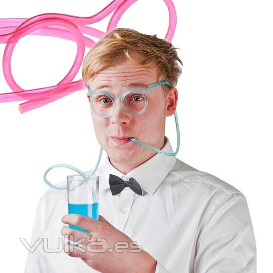 Disfraz Gafas tubo para beber. (www.lastori.com)