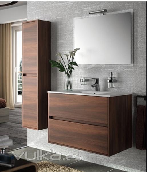 Conjunto de mueble mas lavabo y columna para bao . Salgar