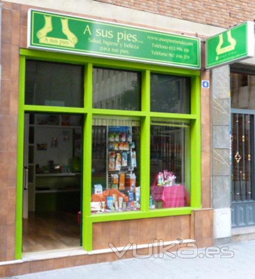 Entrada a la tienda en la calle Salamanca de Albacete