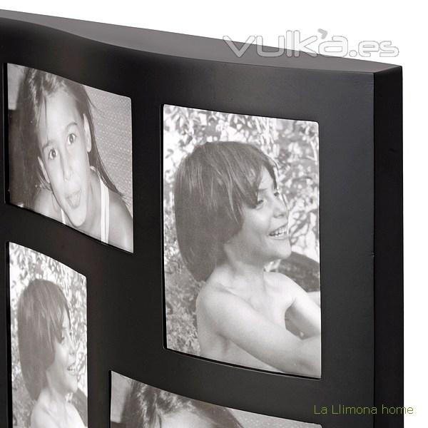 Portafotos multiple ola wind de pared negro 8 fotos 10x15 3 - La Llimona home