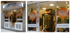 Escaparate para la tienda tandem sport