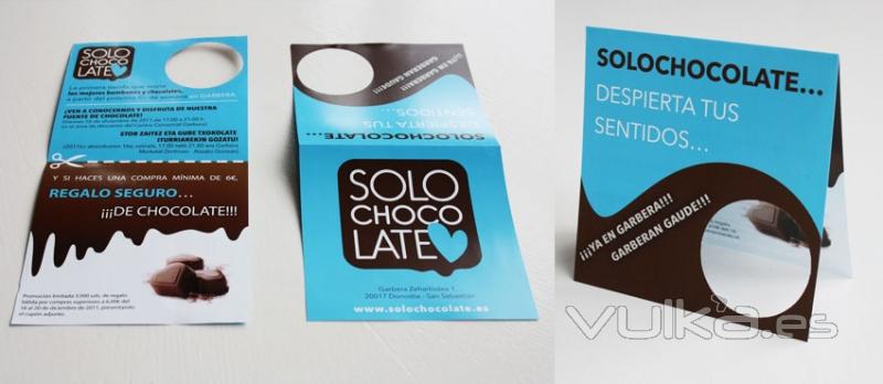 Foletos publicitarios para SoloChocolate