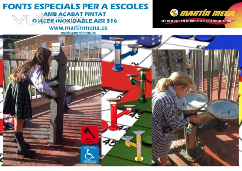 Fuentes infantiles para patios de colegios