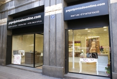 Tienda papel pintado barcelona, fachada de nuestra tienda
