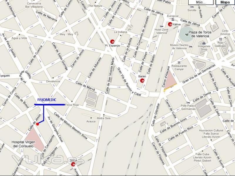 plano de localizacin. www.fisiomedicvalencia.com