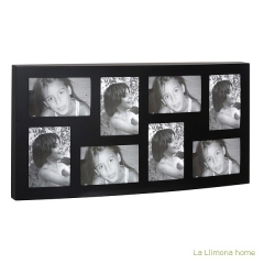 Portafotos multi ventanas portafotos multiple ola de pared negro 8 fotos 2 - la llimona home