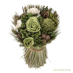 Arreglo floral natur flores artificiales verde 20 1 - la llimona home