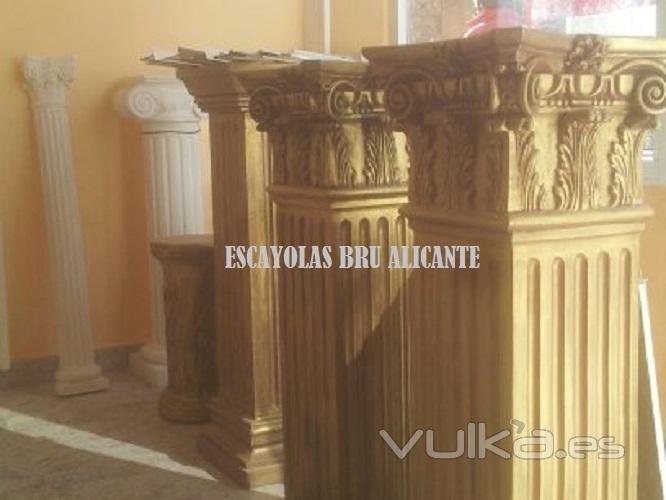 columnas de escayola en nuestra oficina http://escayolasbru.blogspot.com.es/