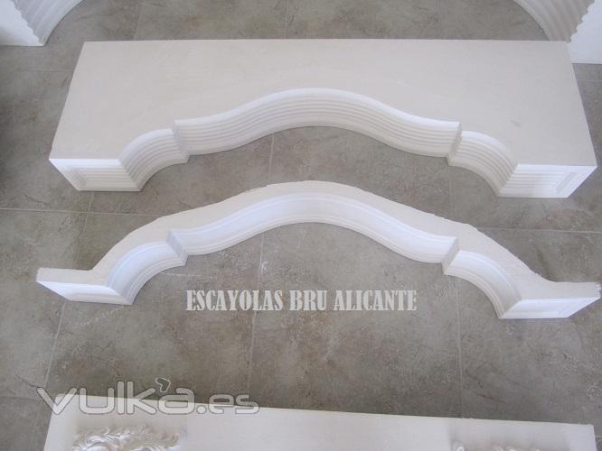 arco de escayola de 15 cm de profundidad x 120 cm de largo (se puede alargar si cliente lo desea)